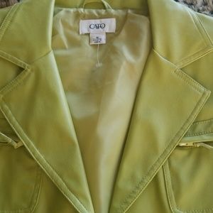 Lime green vinyl jacket